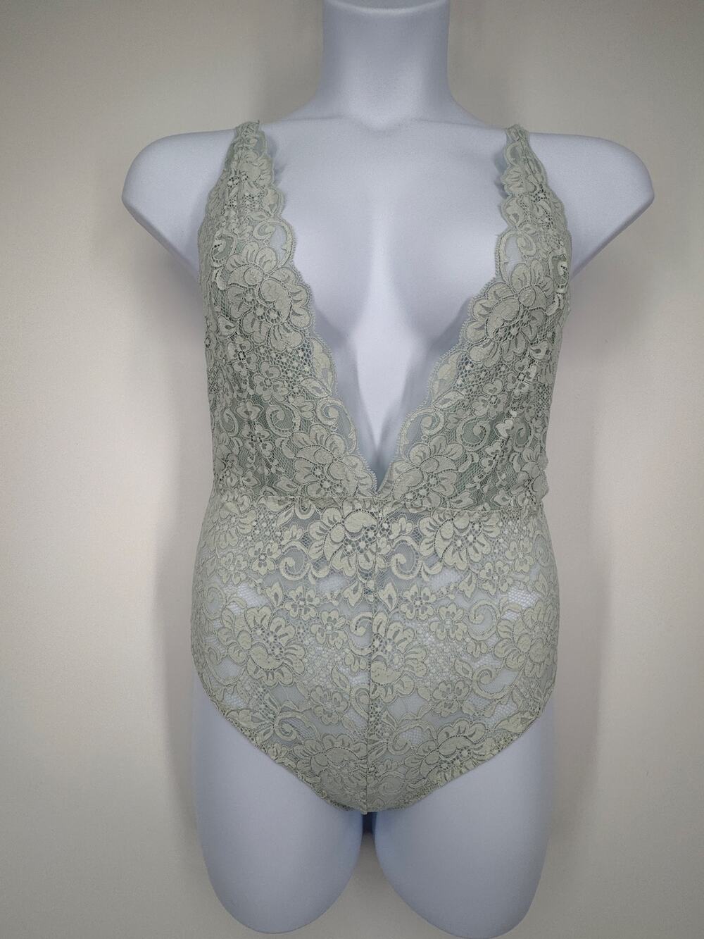 We Are HAH Comin’ In HAHt Lace Bodysuit Something Blue XS NWT